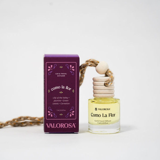 Valorosa perfume bottle and packaging on a white background