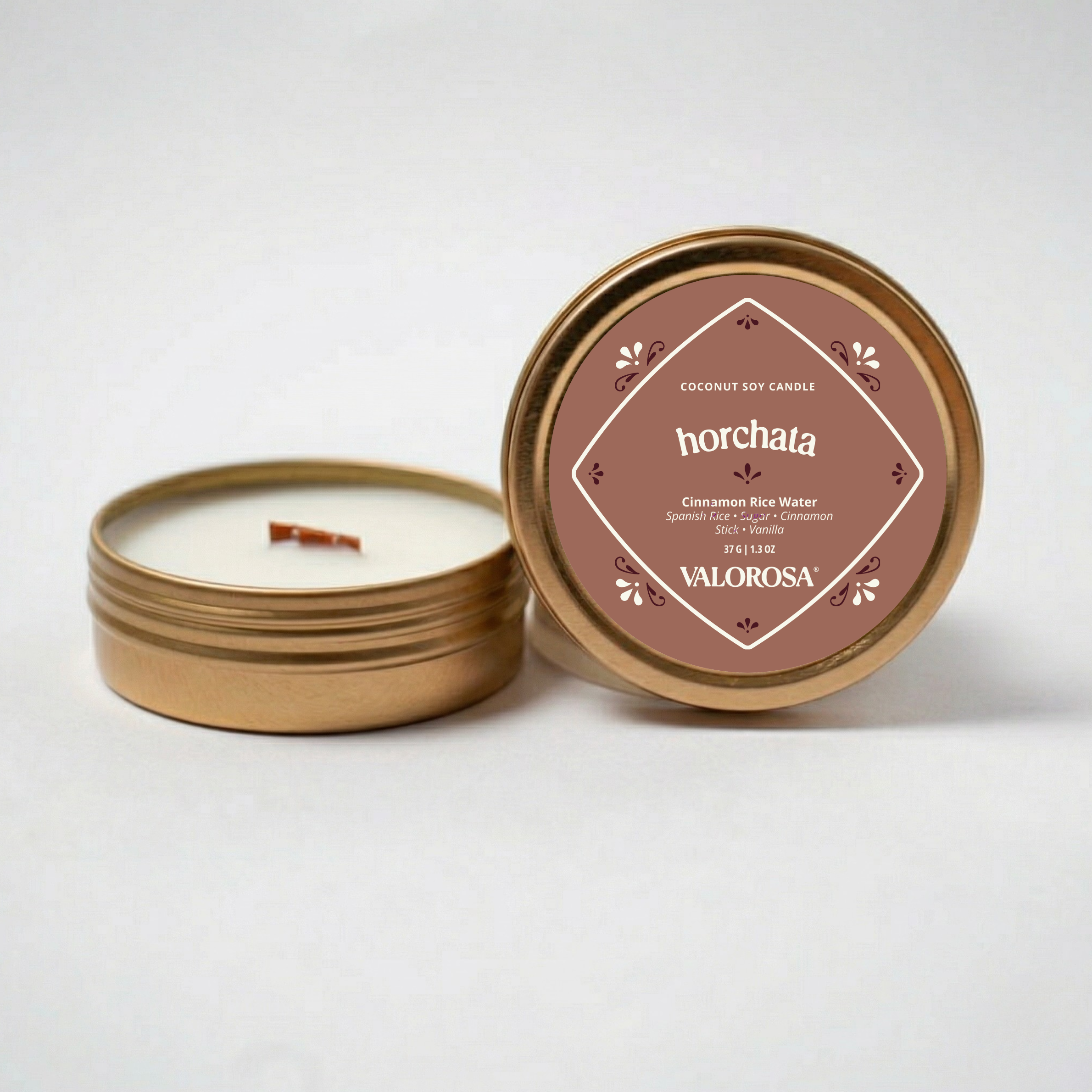 Horchata-mini-candle-tin on a white background