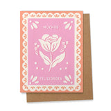 New Baby or Bridal Papel Picado (Pink) | Handwritten Card | English & Spanish