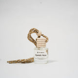 Car Diffuser bottle with wooden cap on a white background