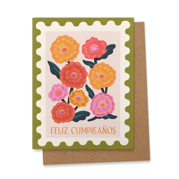 Happy Birthday Card - Floral | Handwritten Card | English & Spanish