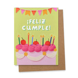 Happy Birthday Card - Cake | Handwritten Card | English & Spanish
