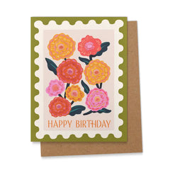 Happy Birthday Card - Floral | Handwritten Card | English & Spanish